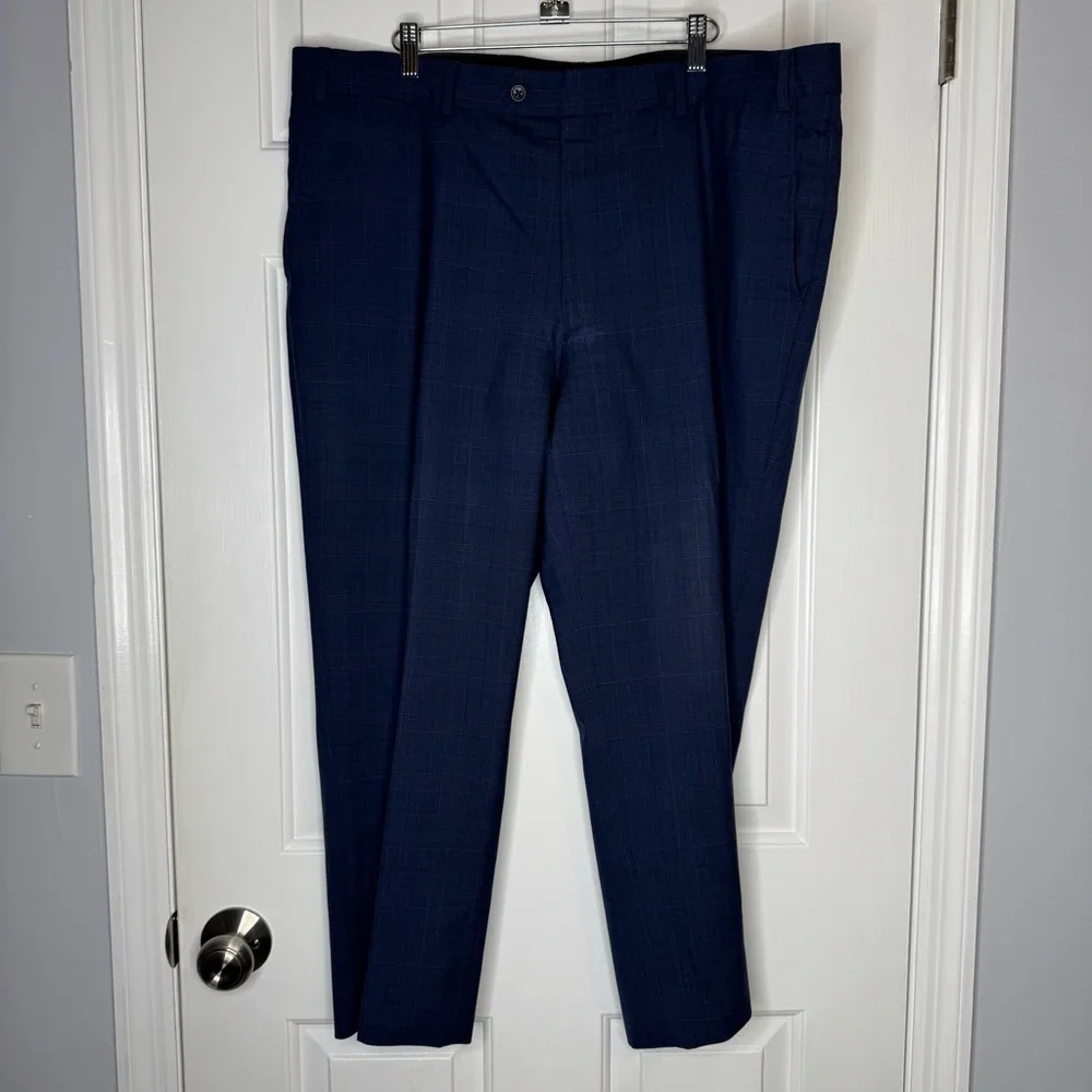 Paul Betenly Men's Blue Plaid Suit Thomas & Florence styles
